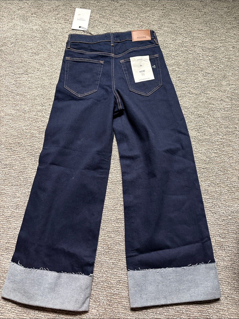 Hidden High-Rise Wide Leg Jeans in Dark Indigo - Picture 3 of 3